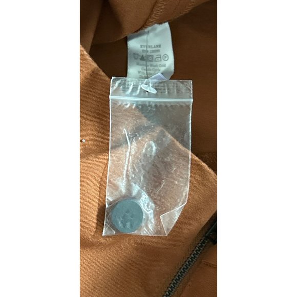 EVERLANE Size 4 Pants Cotton Brown Brick Color Zipper Tapered Leg - Picture 6 of 10